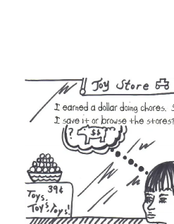 George looking at the toy store